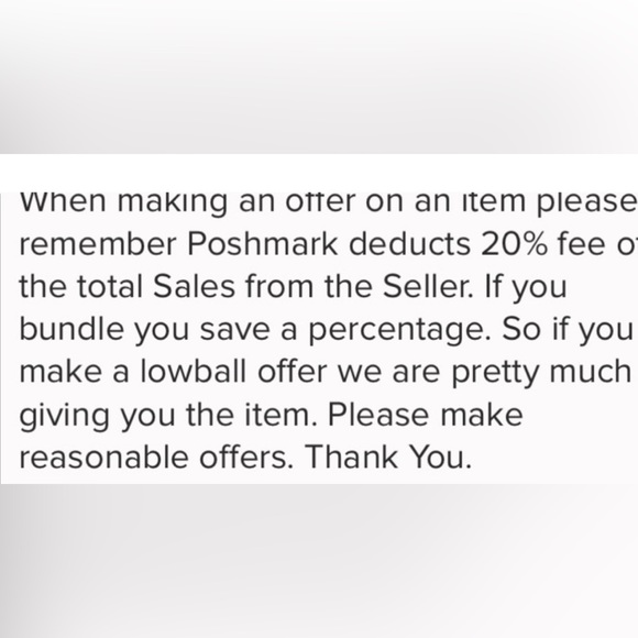 PLS be nice when making offers & be aware of POSH FEES - Picture 3 of 3